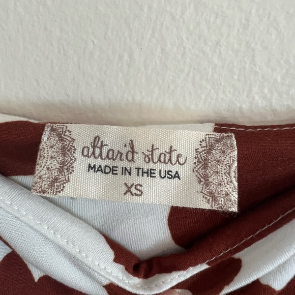 NWT Altar’d State Cow Print Bodysuit XS, Ivory/Brown - Picture 2 of 5